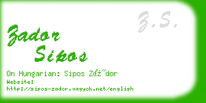 zador sipos business card